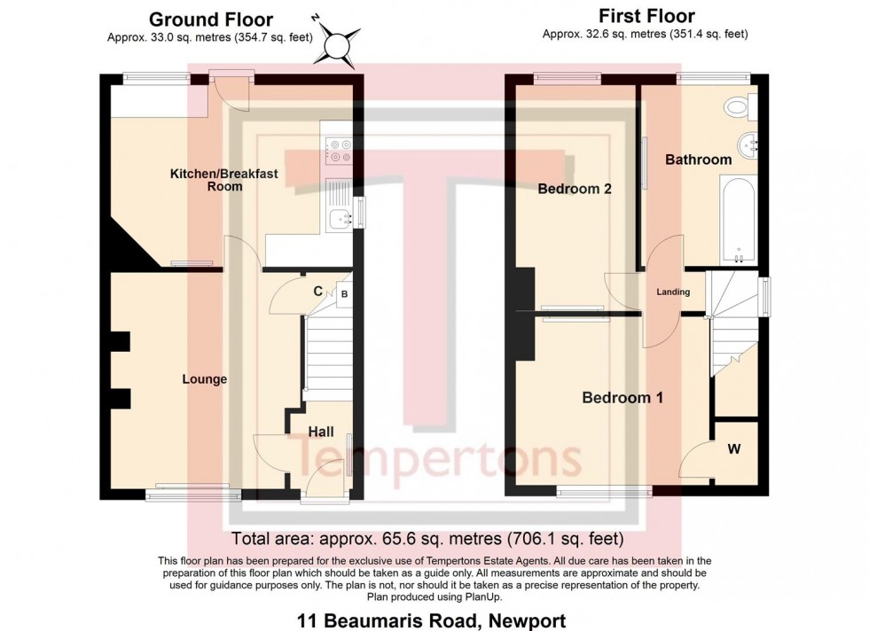 Floorplan for Beaumaris Road, Newport