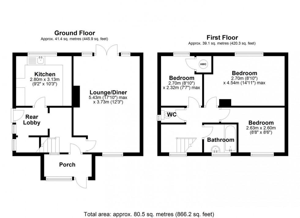 Floorplan for Playdale Estate, Edgmond, Newport