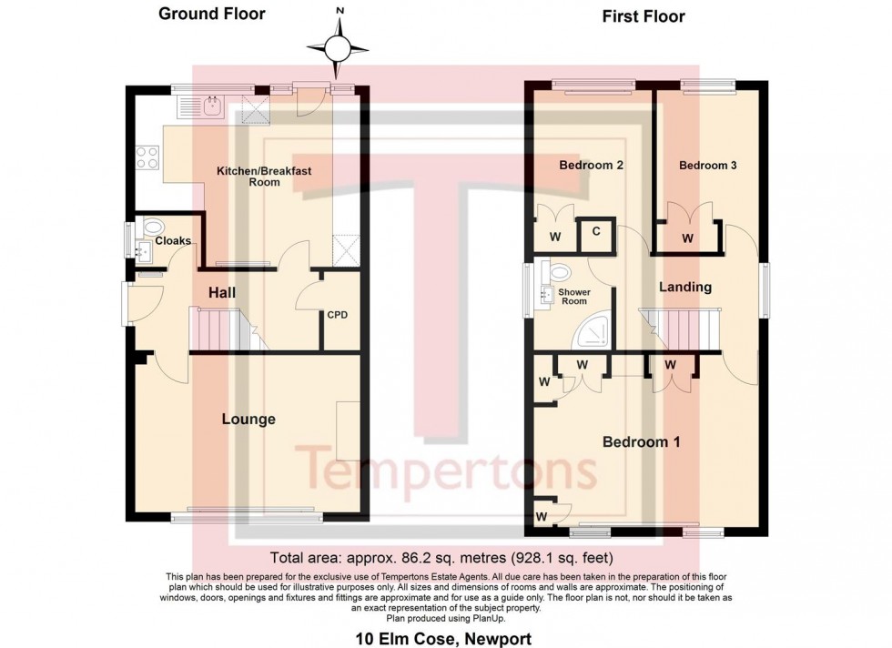 Floorplan for Elm Close, Newport