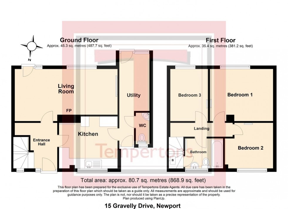 Floorplan for Gravelly Drive, Newport