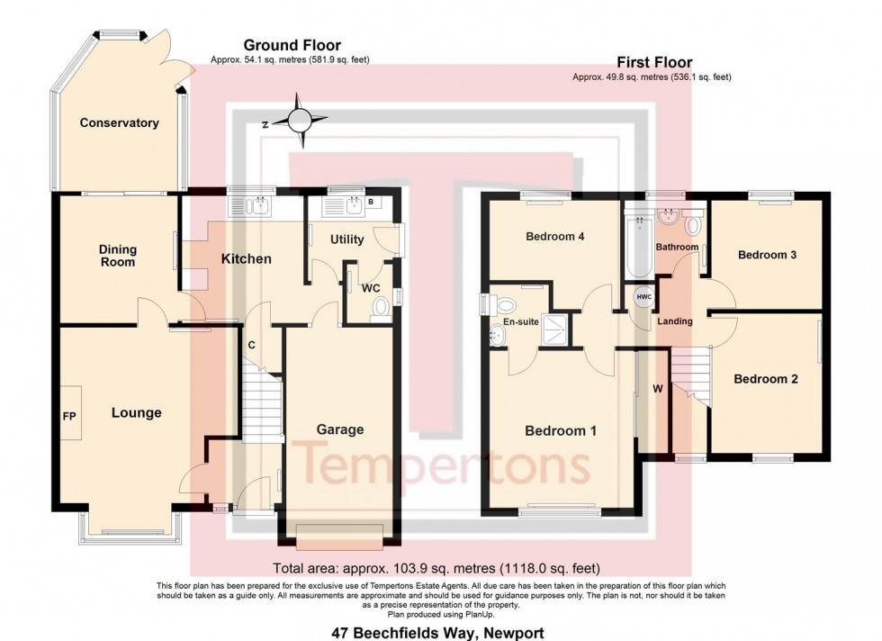 Floorplan for Beechfields Way, Newport