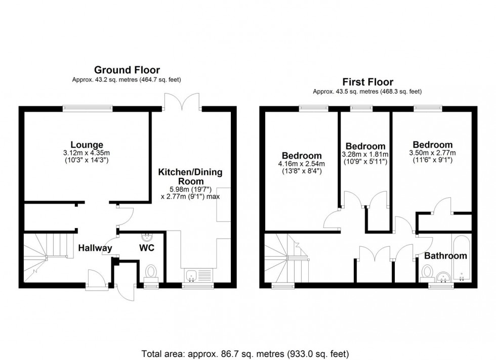 Floorplan for St. Christophers Way, Malinslee