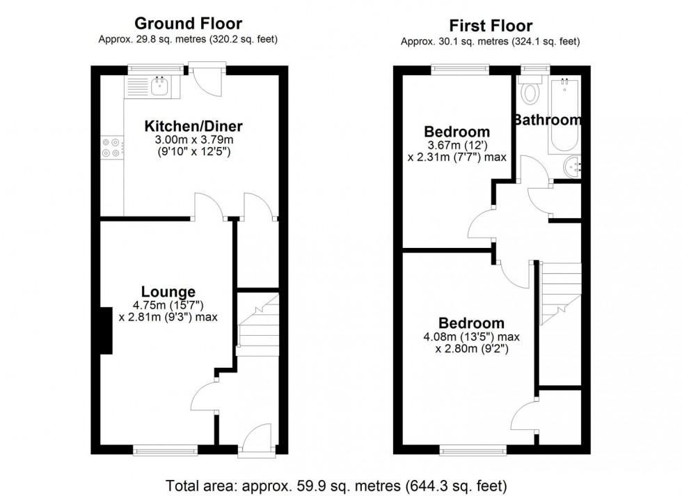 Floorplan for Bradley Fields, Donnington Wood