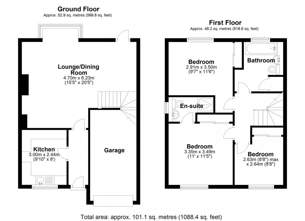 Floorplan for Townsend Croft, Donnington