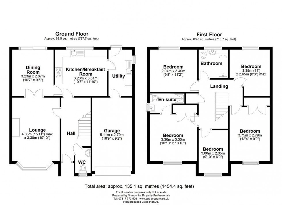 Floorplan for Goodrich Close, Muxton, Telford