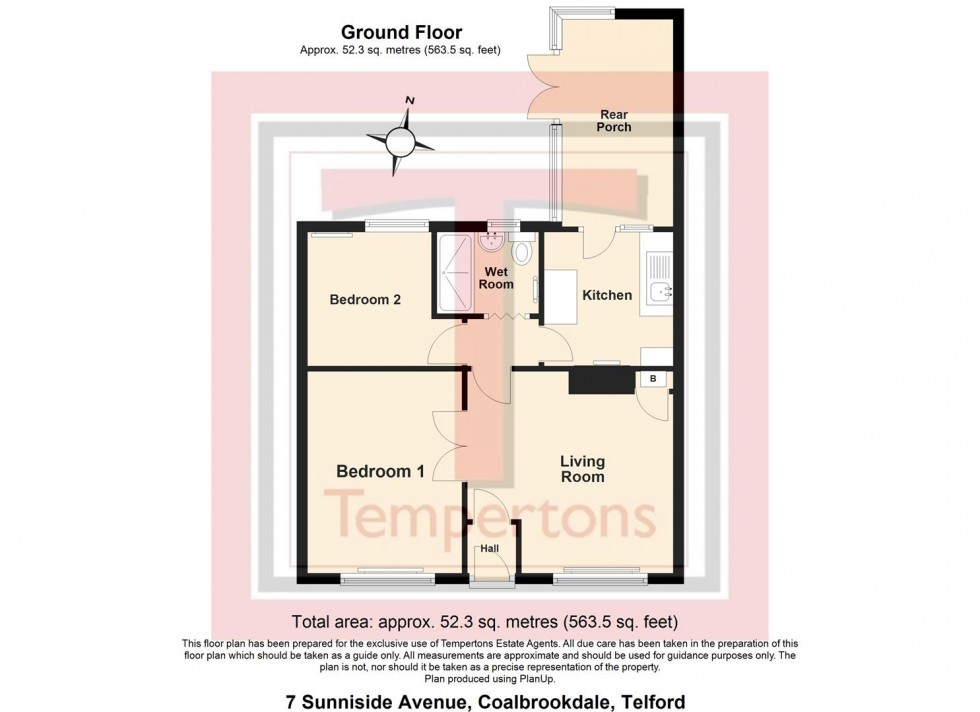 Floorplan for Sunniside Avenue, Coalbrookdale, Telford