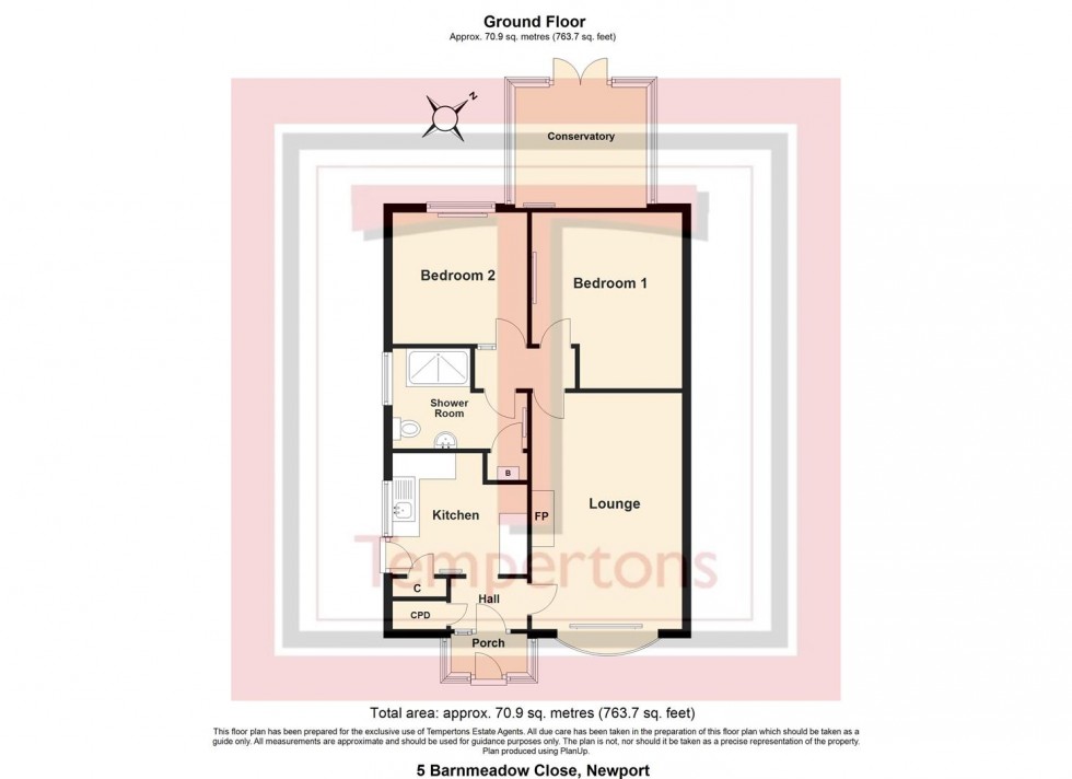 Floorplan for Barnmeadow Close, Newport