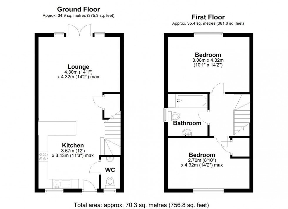 Floorplan for Elder Avenue, Apley, Telford