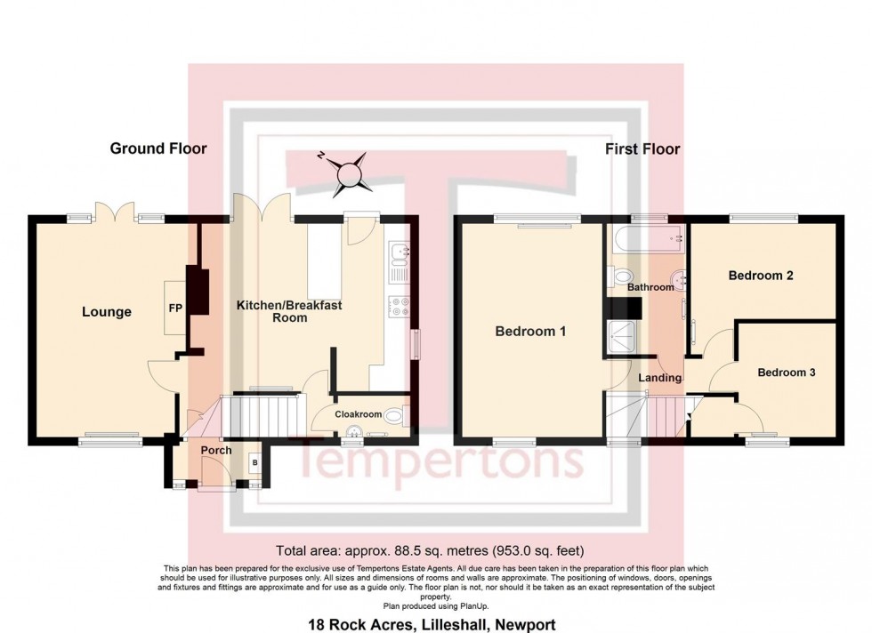 Floorplan for Rock Acres, Lilleshall, Newport