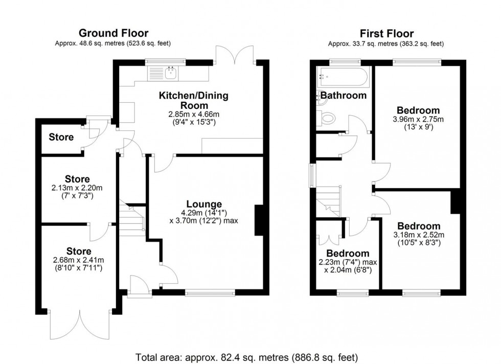 Floorplan for Malvern Crescent, Little Dawley