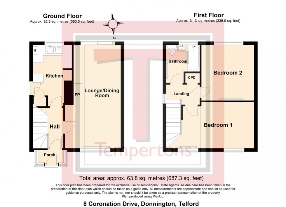 Floorplan for Coronation Drive, Donnington, Telford