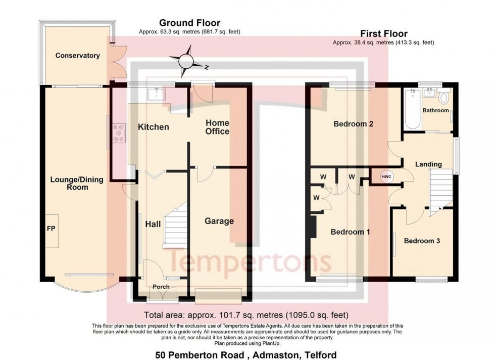 Floorplan for Pemberton Road, Admaston, Telford