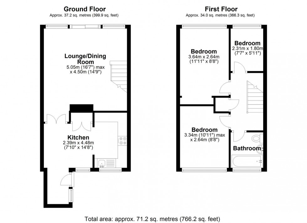 Floorplan for Hampton Close, Newport, Telford