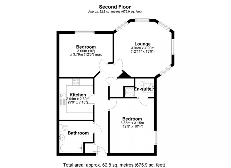 Floorplan for Balmoral Court, Captain Webb Drive, Dawley