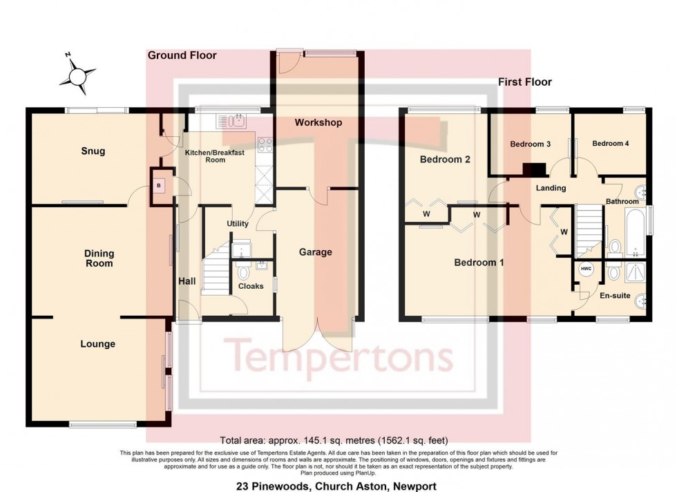 Floorplan for Pinewoods, Church Aston, Newport